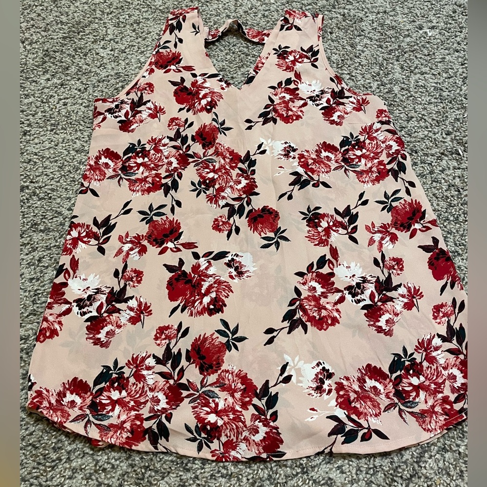 Floral Sleeveless Women’s blouse-l
